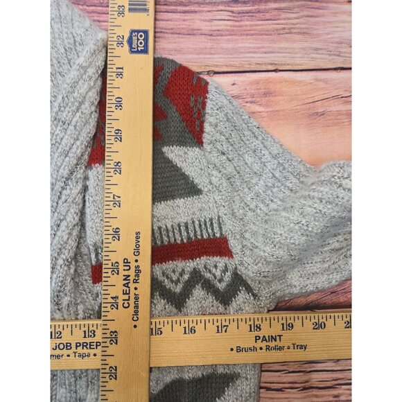 Cupcakes & Cashmere Womens Sweater Small Tribal Pattern Open Front Cardigan - Picture 7 of 7